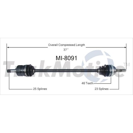 Surtrack Axle Cv Axle Shaft, Mi-8091 MI-8091